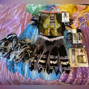 Zombie cheerleader costume size girls 6/6x